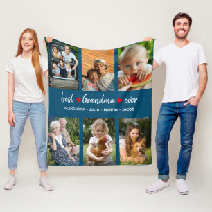 Niedlich Beste Oma je 6 Foto kundenspezifisch Fleecedecke