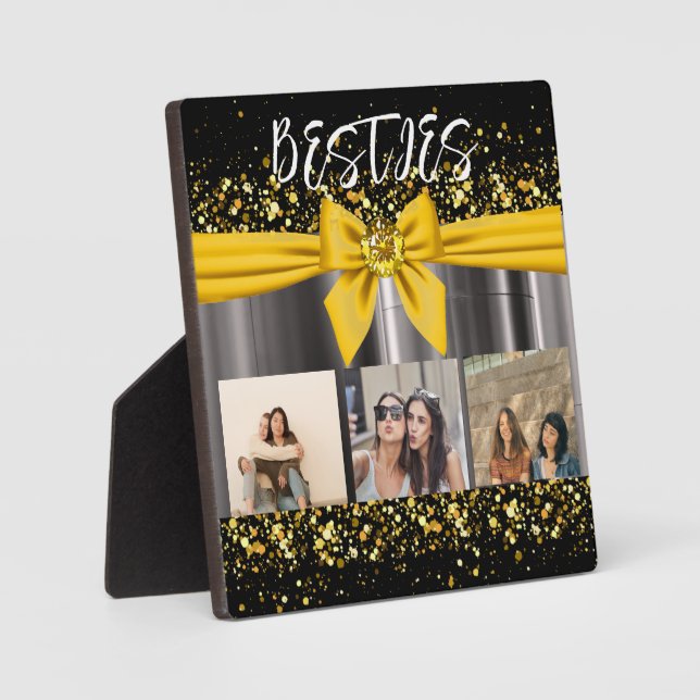 Niedlich Besties Best Friends Foto Collage BESTE F Fotoplatte (Vorderseite)