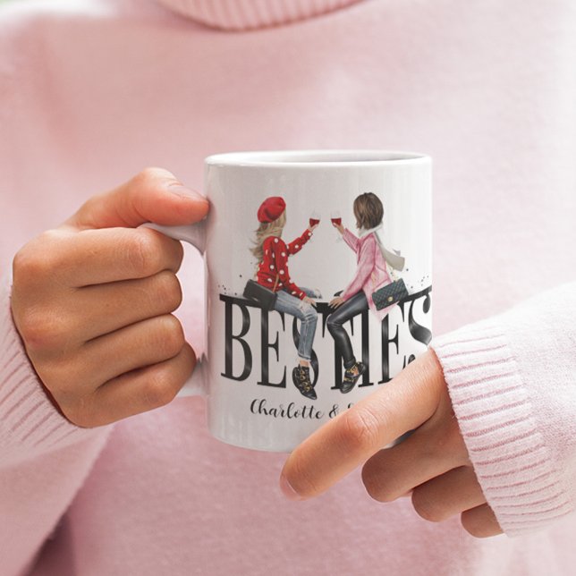 Niedlich Besties Beste Freunde Kaffeetasse (Best Friends Coffee Mug)