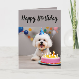 Niedlich Bichon Frisé Birthday Karte