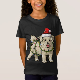 Niedlich Bichon Frise Weihnachtsbaum Lichter Weihn T-Shirt