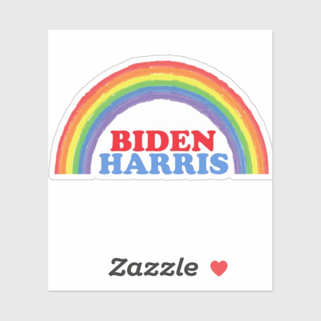 Niedlich Biden Harris Rainbow Politisch Aufkleber (Blatt)