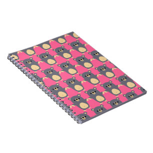 Niedlich Big Blue Cartoon BärenNotebook Notizblock