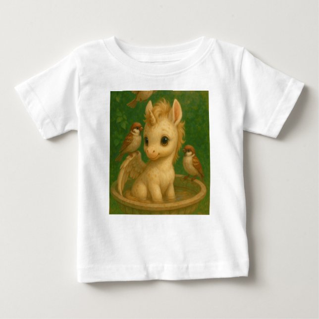 Niedlich, Big mit Augen, Baby Unisus, Pegasus unic Baby T-shirt (Vorderseite)