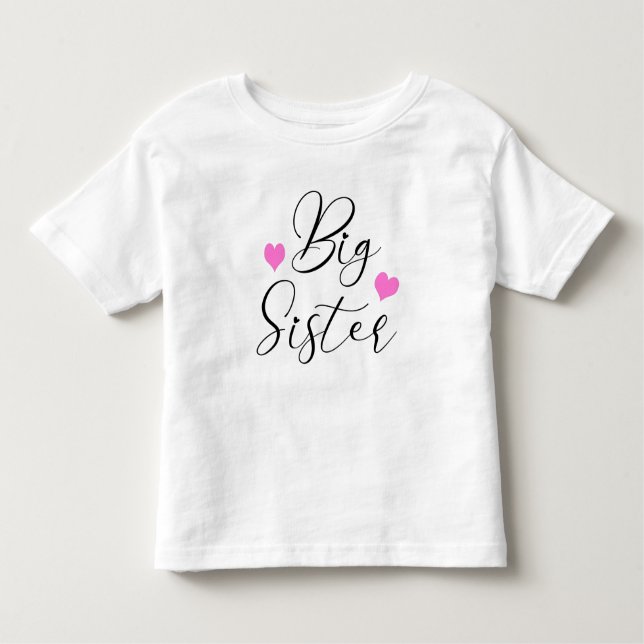 Niedlich Big Sister Kleinkind T-shirt (Vorderseite)