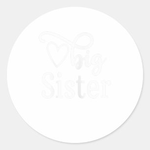 Niedlich Big Sister Runder Aufkleber