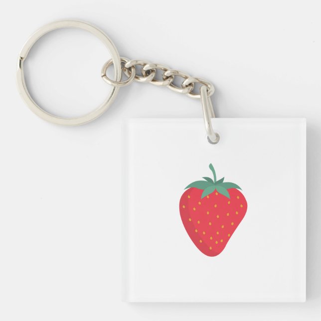 Niedlich Big Strawberry Schlüsselanhänger (Vorderseite)