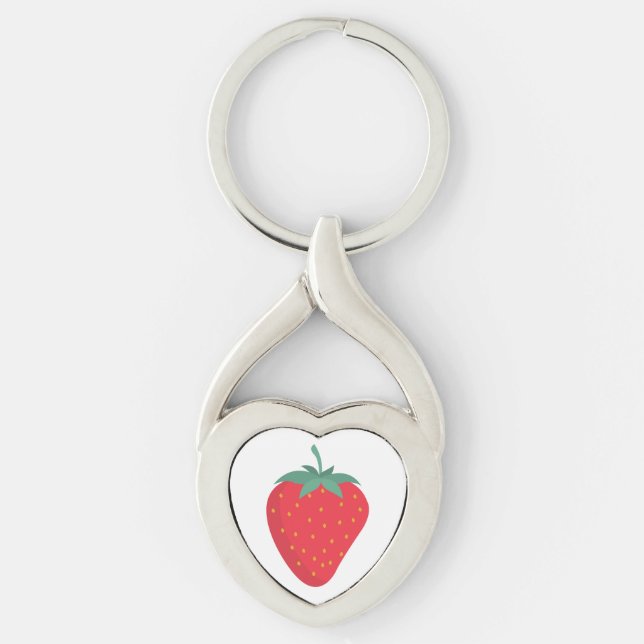 Niedlich Big Strawberry Schlüsselanhänger (Vorderseite)