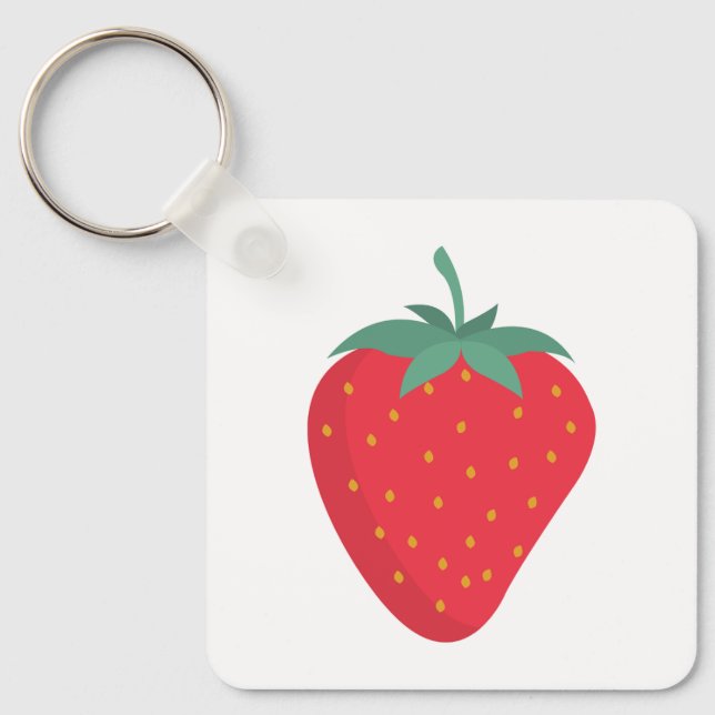Niedlich Big Strawberry Schlüsselanhänger (Vorderseite)