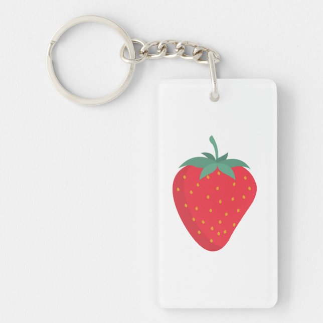 Niedlich Big Strawberry Schlüsselanhänger (Vorderseite)