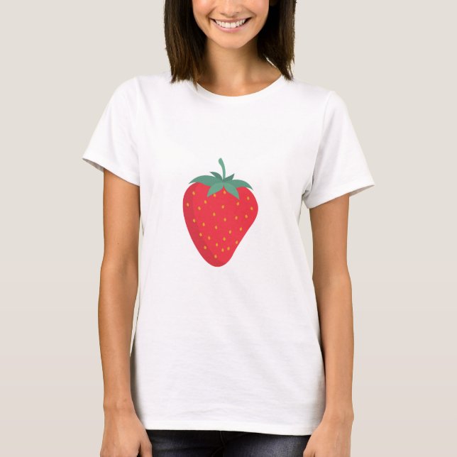 Niedlich Big Strawberry T - Shirt (Vorderseite)