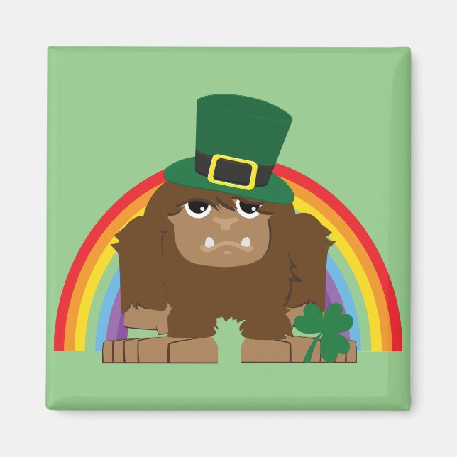 Niedlich Bigfoot Leprechaun Magnet (Vorne)