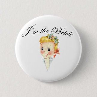 Niedlich bin ich das Braut-Henne-Party-Brautparty Button