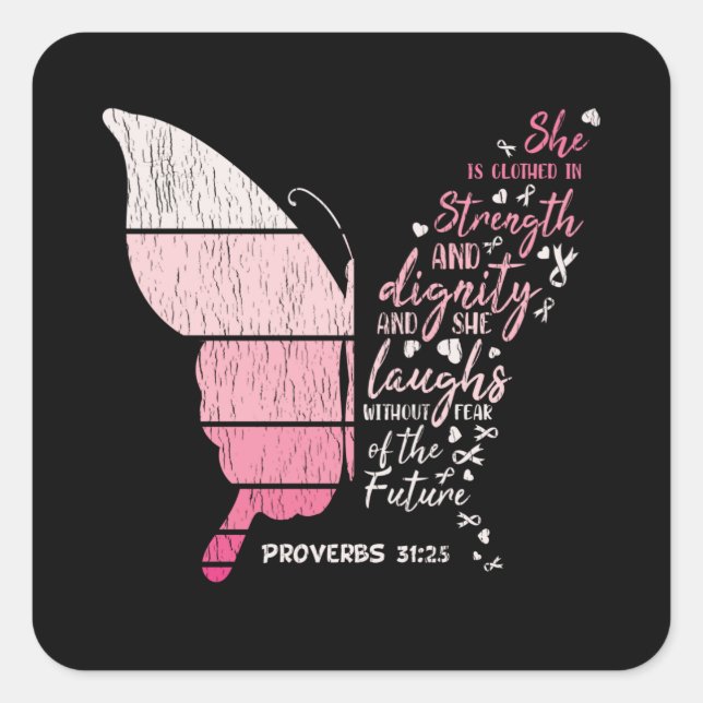 Niedlich bin ich der Überlebende des Brustkrebskra Quadratischer Aufkleber (Vorderseite)