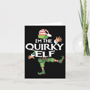 Niedlich bin ich die Quirky-Elf-Familie, die Weihn Karte