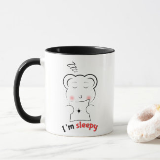 Niedlich bin ich Sleepy Bären Tasse - Minimalistis