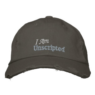 Niedlich bin ich Zitat Rustikal Vintag Pink Gray H Bestickte Baseballkappe