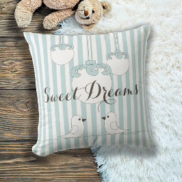Niedlich Bird Baby Blue Strip Kinderzimmer / Kinde Kissen