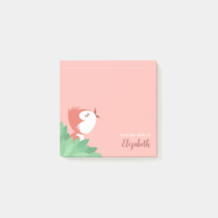 Niedlich Bird Chick Sun Girl Post-it Klebezettel