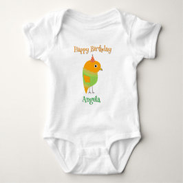 Niedlich Bird Happy Birthday Baby Bodysuit Baby Strampler