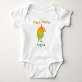 Niedlich Bird Happy Birthday Baby Bodysuit Strampler