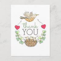 Niedlich Bird Nest Vielen Dank