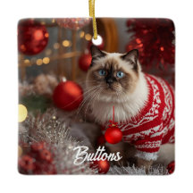 Niedlich Birman Cat Weihnachten Personalisierte Or