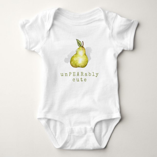 Niedlich Birne Frucht Pun Baby Bodysuit Baby Strampler (Vorderseite)