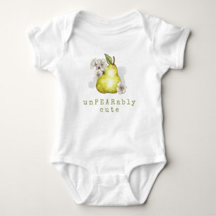 Niedlich Birne Frucht Pun Baby Bodysuit Baby Strampler