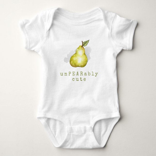 Niedlich Birne Frucht Pun Baby Bodysuit Baby Strampler (Vorderseite)
