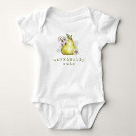 Niedlich Birne Frucht Pun Baby Bodysuit Strampler
