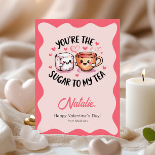 Niedlich bist du der Zucker zu meinem Valentinstag Karte