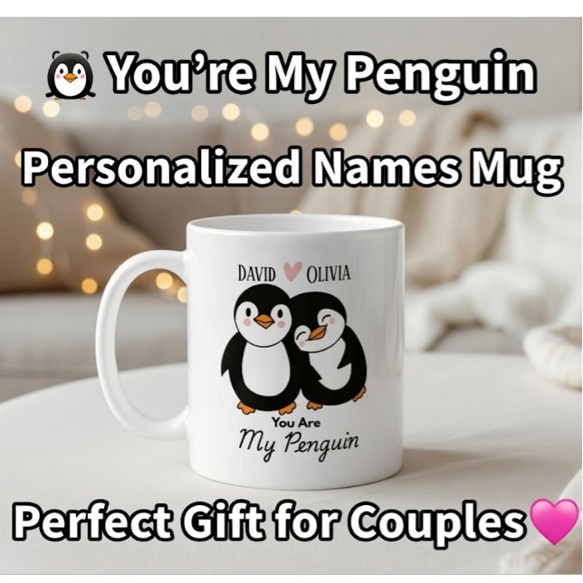 Niedlich bist du meine Penguin Personalisierten Pa Kaffeetasse (Von Creator hochgeladen)