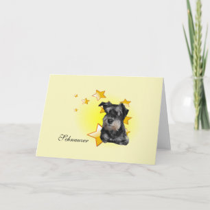 Niedlich Black and Silver Schnauzer ist ein Star Karte