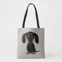 Niedlich Black and Tan Dackel Dackel Hund Cartoon