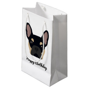 Niedlich Black and Tan French Bulldog zum Geburtst Kleine Geschenktüte