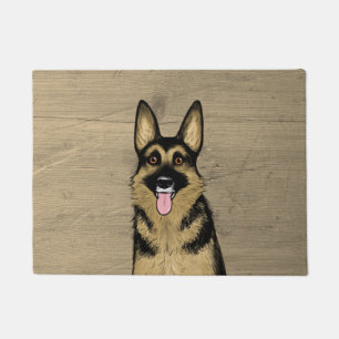 Niedlich Black and Tan German Shepherd Dog Fußmatte