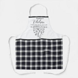 Niedlich Black and White Buffalo Kariert Nana's Ki Schürze