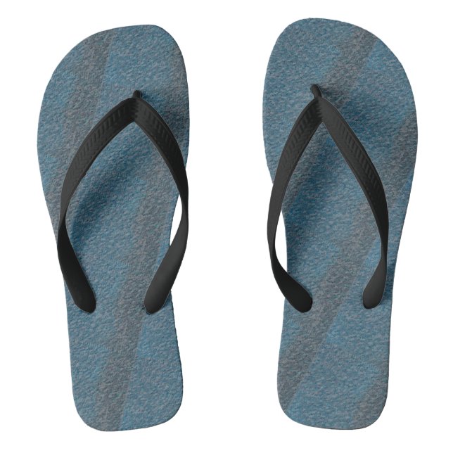Niedlich Black Blue Modern Woman Flip Flops (Fußbett)