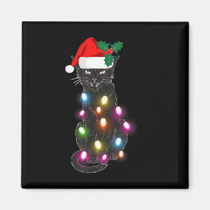 Niedlich Black Cat Christmas Light Fun Cat Lover C Magnet