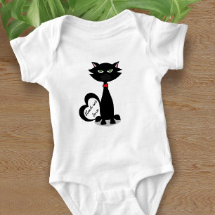 Niedlich Black Cat Personalisiert Baby Bodysuit Baby Strampler