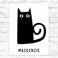 Niedlich Black Cat Personalisiert