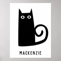 Niedlich Black Cat Personalisiert