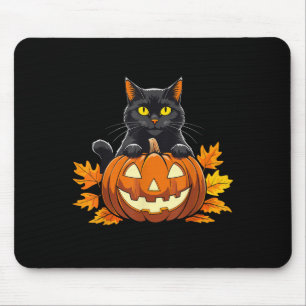Niedlich Black Cat Pumpkin Halloween Kostüm Spooky Mousepad
