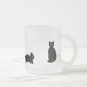 Niedlich Black Cats Kitty Mattglastasse