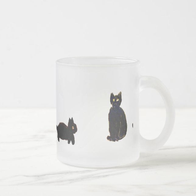 Niedlich Black Cats Kitty Mattglastasse (Rechts)