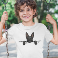 Niedlich Black German Shepherd Dog Peeking