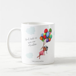 Niedlich Black Girl Balloons Coworker Abschied Kaffeetasse
