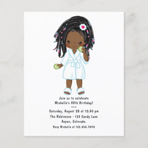 Niedlich Black Girl Wellness-Center Sleepover Gebu Flyer