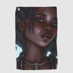 Niedlich Black Goth Girl Golfhandtuch
